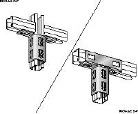 Conector pentru profile MQV-2D-F Conector profil zincat la cald (HDG) pentru structuri bidimensionale