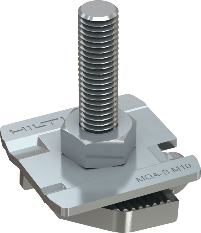 Conector pentru coliere MQA-ST Clemă pentru țevi, pre-asamblată, galvanizată, pentru conectarea rapidă la canalele de montare MQ