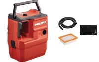 Aspirator pe acumulator clasa M VC 4MX-22 T8 Aspirator compact puternic pe acumulator, cu barete opționale tip rucsac, care se atașează la unelte electrice, pentru operațiuni de curățare pe șantier (în condiții umede și uscate), rezervor de 8 l (acumulator Nuron)