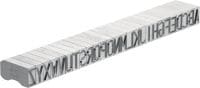 Caracter poansonare pentru oțel X-MC S 8/12 Vârf ascuțit, format lat de litere și cifre pentru ștanțarea marcajelor de identificare pe metal