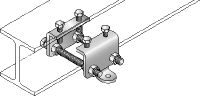 Conector pentru grinzi MQS-IB Conector preasamblat și galvanizat pentru grinzi, cu aprobare FM pentru consolidarea seismică a țevilor de sprinklere în aplicații de fixare pe structuri din oțel