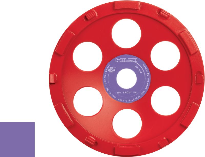 Disc diamantat SPX de șlefuit, pentru materiale epoxidice (pentru DG/DGH 150) Disc diamantat de șlefuit, cu performanțe excelente, pentru polizorul diamantat DG/DGH 150 – pentru îndepărtarea straturilor groase, cum ar fi cele din rășină epoxidică