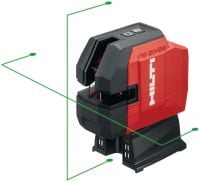 Nivelă laser PM 20-CGE de înaltă precizie, cu funcție de linie verticală și cu linii în cruce Combilaser cu fascicul verde, de înaltă precizie, cu 2 linii și 5 puncte, pentru aliniere pe verticală, nivelare, aliniere pe orizontală și verificare a unghiurilor