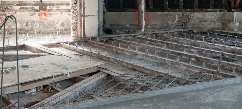 Conector de forfecare X-HVB Conector de forfecare pentru construcții cu grinzi din material compozit Aplicații 1