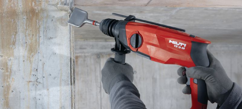 Rotopercutor TE 3-M Mâner de pistol robust, cu trei moduri de operare, rotopercutor multifuncțional SDS Plus (TE-C) cu funcție de cioplire Aplicații 1