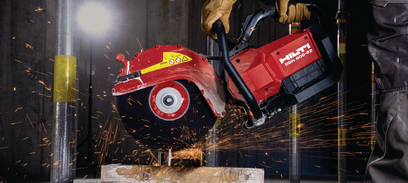 Fierăstrău pe acumulator DSH 600-22 Fierăstrău cu motor electric, pentru sarcini mari, pe acumulator, pentru beton, metal și zidărie (platforma de acumulatori Nuron) Aplicații 1