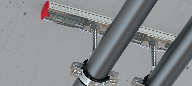 MM-S Conector galvanizat pentru coliere pentru fixarea componentelor filetate pe profilele MM pentru montanți Aplicații 1