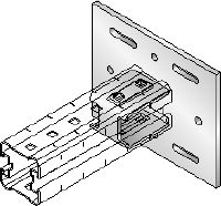 Conector pentru placa de bază MIQC-S Placă de bază zincată la cald (HDG), pentru fixarea grinzilor MIQ de oțel în aplicații cu sarcini mari