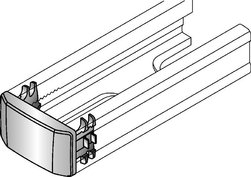 Capac profil MM-E Capac profil pentru acoperirea capetelor profilelor MM Hilti pentru montanți