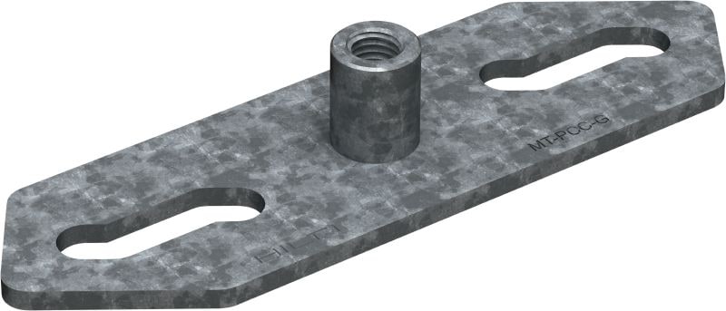 Conector pentru coliere MT-PCC-G Conector pentru colier cu filet pentru fixarea colierelor de conducte direct pe grinzile MT